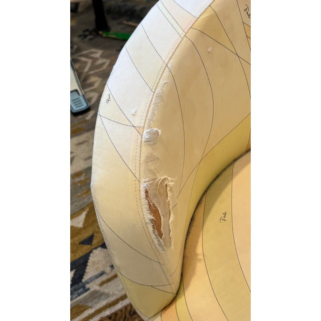 Yellow Patrick Norguet “Rive Droite” Swivel Lounge Chair for Cappellini in Emilio Pucci Upholstery – Project Piece For Sale - Image 8 of 11