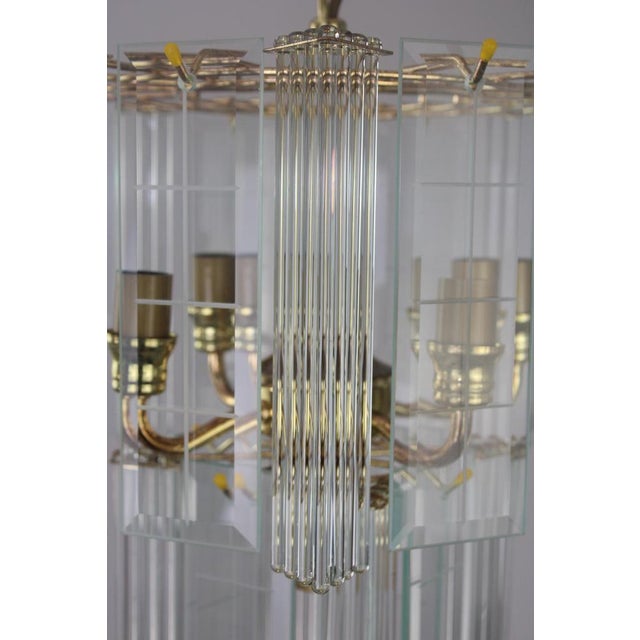 Orion Chandelier with Glass Hangings, Rods and Cut Glass Panels, 1960s For Sale - Image 10 of 16