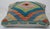 Tribal Arteverk Handwoven Afghan Kilim Pillow — Blue & Teal Diamond Medallion For Sale - Image 3 of 3