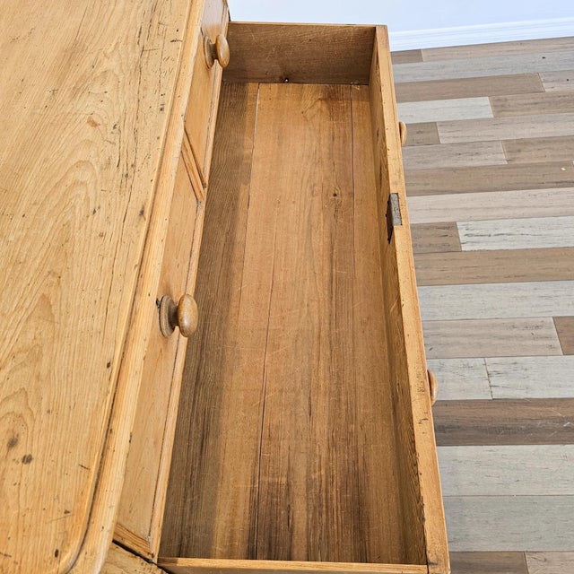 Stately Antique English Pine Chest of Drawers (Dresser) - Circa 1870 For Sale - Image 12 of 17
