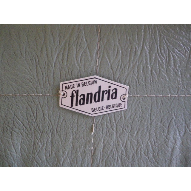 Flandria Pram in Chromed Metal and Almond Green Imitation Leather, Belgium, 1960s For Sale - Image 3 of 18