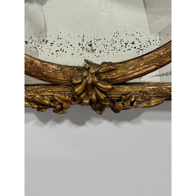 Wood French Faux Bois Giltwood Mirror With Murano-Etched Glass, Late 19th Century For Sale - Image 7 of 16