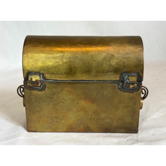 1990s Vintage Brass Table Casket For Sale In Chicago - Image 6 of 10