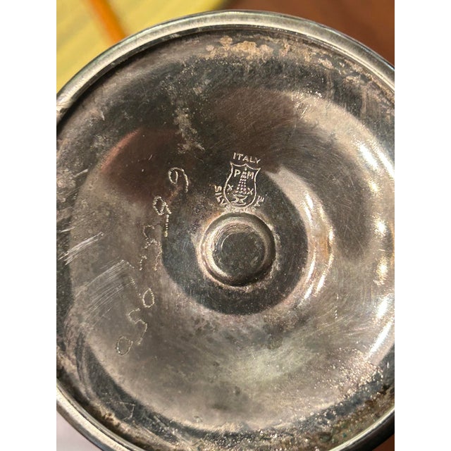 Vintage 1970’s Italian Silver Plate Tall Candleholders With a Set of 12 Candles For Sale - Image 9 of 9