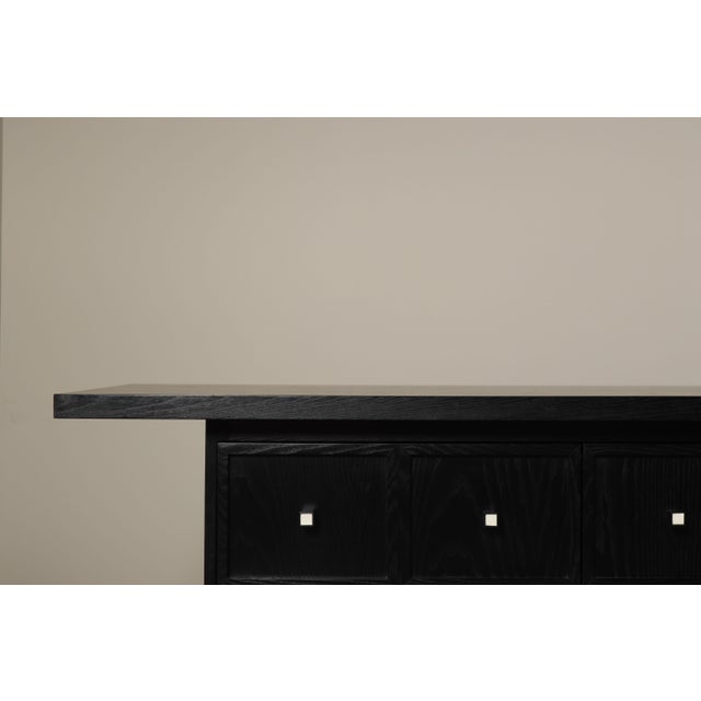 Large Architectural 4-Door Sideboard in Ebonized Wood, 1990s For Sale - Image 13 of 17