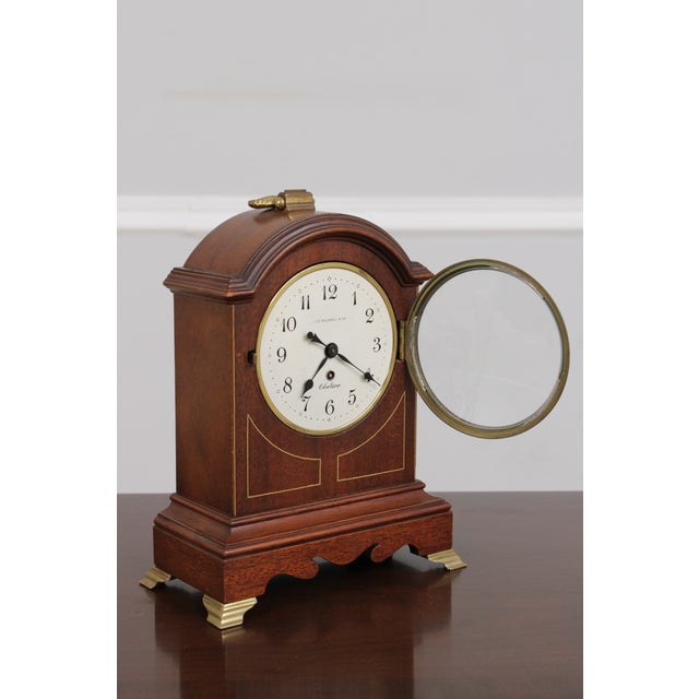 J. Caldwell Je Caldwell Chelsea Mahogany Mantle Clock For Sale - Image 4 of 16