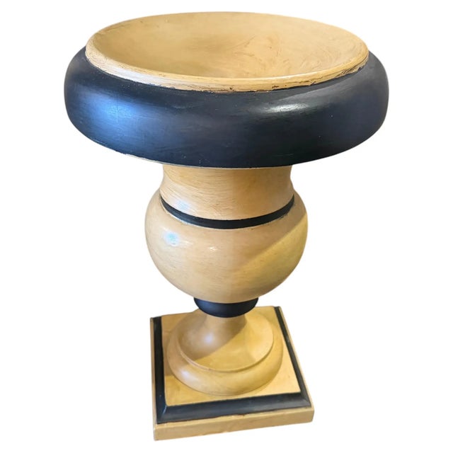 This striking pair of 1930s Italian Art Deco candlesticks showcases the bold geometric purity and dramatic contrast that...