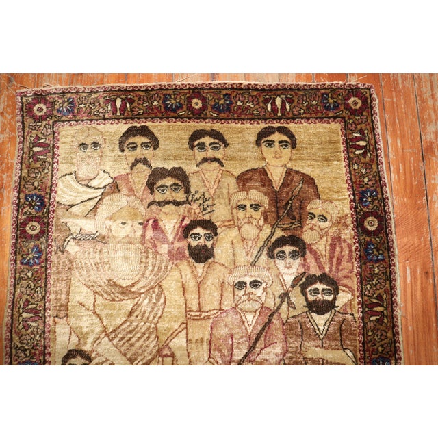 Textile Late 19th Century Biblical Antique Zabihi Collection Lavar Kerman Rug - 1'11" x 2'8" For Sale - Image 7 of 11