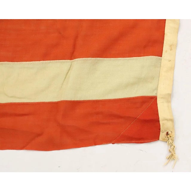 Blue Rare Antique American Flag 46 Stars Circa 1908 All Sewn Wool Great Condition and Natural Fade Size 5’x8’ For Sale - Image 8 of 12