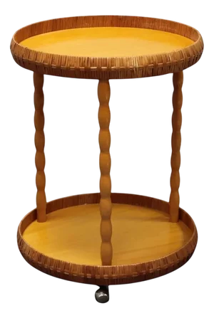 Mid-Century Table on Wheels, Former Czechoslovakia, 1970s