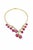 Bochic “Capri” Vintage Natural Ruby, White Topaz & Peridot Necklace For Sale In New York - Image 6 of 9