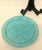 Ceramic Vintage Aqua Ceramic Plate With Stand For Sale - Image 7 of 8