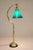 Metal Vintage Faries Industrial Machine Age Brass 'C' Table Emeralite Shade Lamp 1910's Oc White Era Original Pristine Condition For Sale - Image 7 of 13