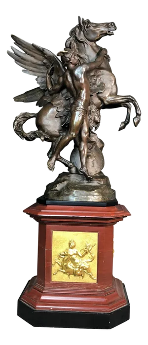 Late 19th Century Émile Louis Picault Bronze Pegasus on Presentation Plinth