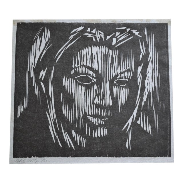 Gerald Anthony Coles Head Of A Woman 1958 For Sale