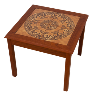 Danish Teak and Tile Side Table, 1960s