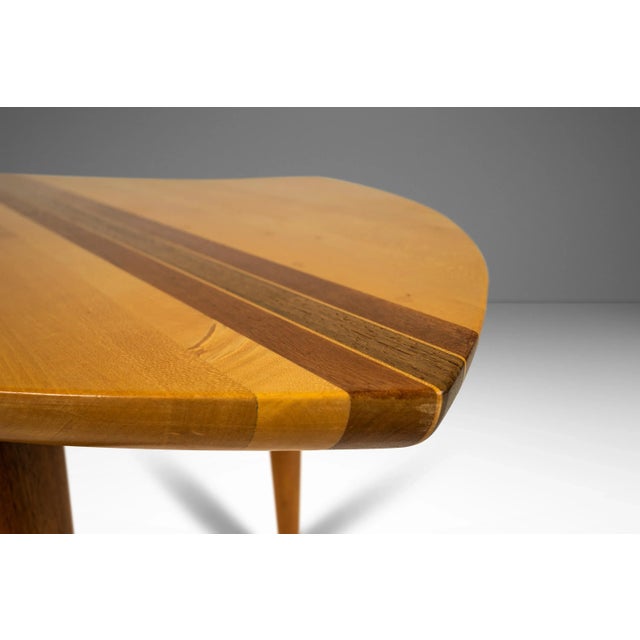Modern Multi-Wood 3-Piece "Puzzle Table" in Solid Maple by David Levy Creations, Usa, C. 1990's For Sale In Orlando - Image 6 of 12