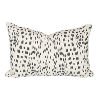Black and Ivory Brunschwig & Fils Les Touches Lumbar Pillow For Sale