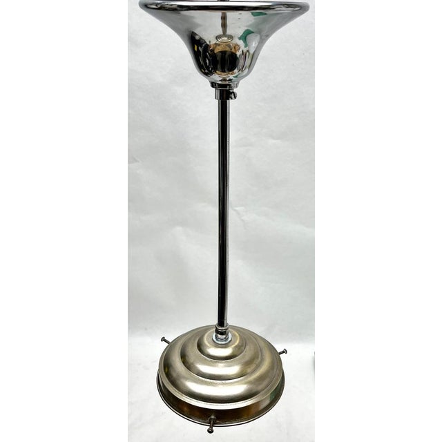 Pendant Stem Lamp with Opaline Shade from Phillips, Netherlands, 1930s For Sale - Image 10 of 14