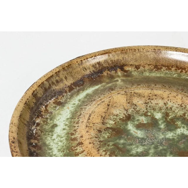 Gustavsberg Farsta Platter in Stoneware by Wilhelm Kåge for Gustavsberg, 1940s For Sale - Image 4 of 6