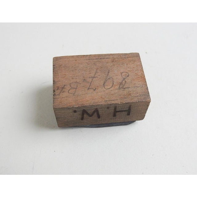 Rustic Antique Copper Playing Card Suit Cap Letterpress Printing Block For Sale - Image 3 of 3