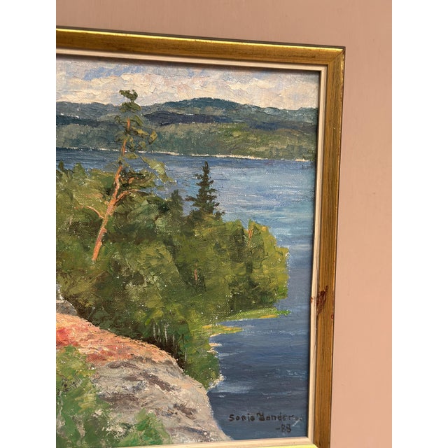 Sonia Yander, Landscape, 1983, Oil Painting on Canvas, Framed For Sale - Image 11 of 18