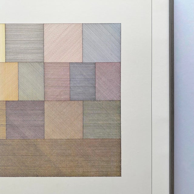 Sol LeWitt Vintage 1978 Mid Century Modernist Lithograph Print Framed Museum Exhibition Poster " Four-Color Drawing ( Composite ) " 1970 For Sale - Image 13 of 18