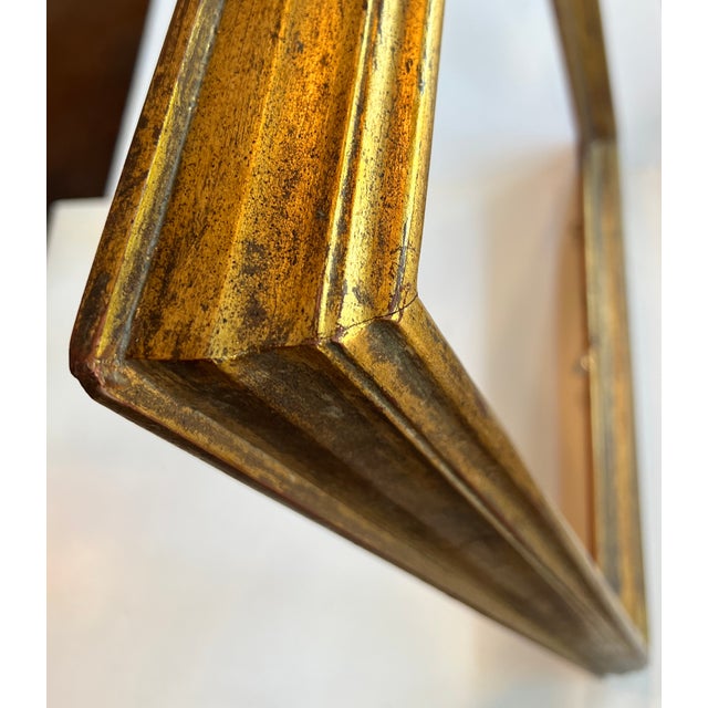 Mid-Century Distressed Gold Wood Frame For Sale - Image 10 of 16