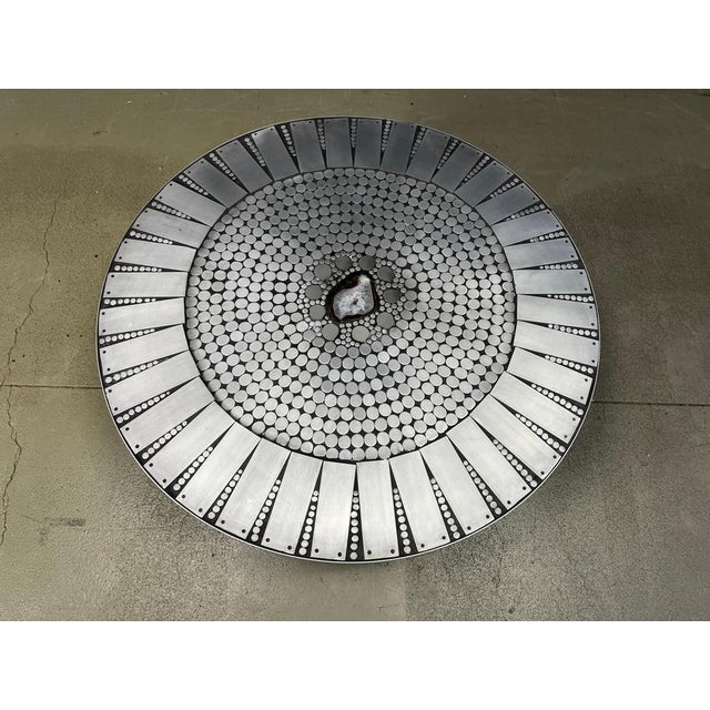Metal Mosaic Coffee Table by Raf Verjans, 1970s For Sale - Image 7 of 15