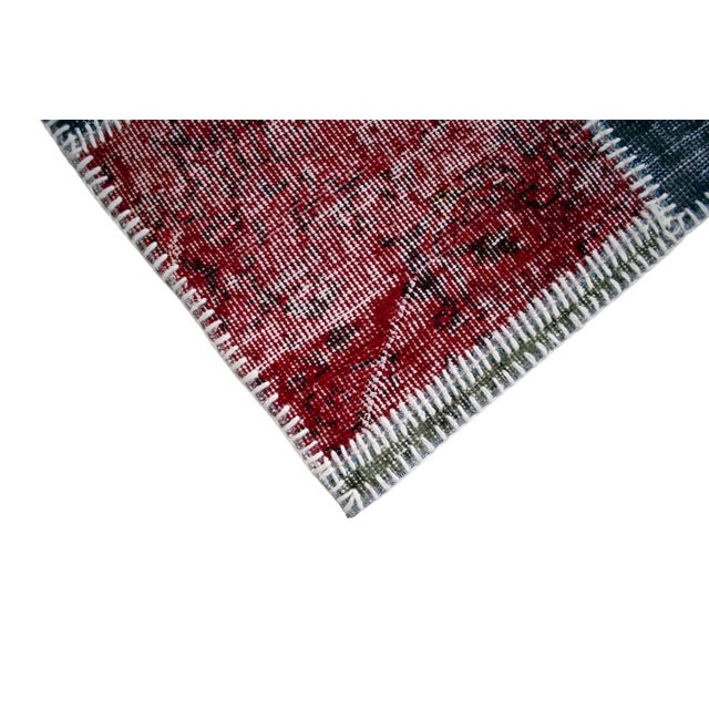 Turkish Hand Knotted Rug Handstitched Floor Art Modern Decor - 3'9"x4'5" For Sale - Image 10 of 18