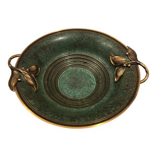 Signed Carl Sorensen Art Deco Bronze Center Bowl C. 1930. For Sale