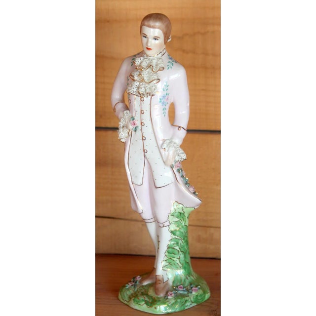 Vintage Lee Wollard China Porcelain Gentleman's Lace Figurine Lynn Signed For Sale In Phoenix - Image 6 of 8