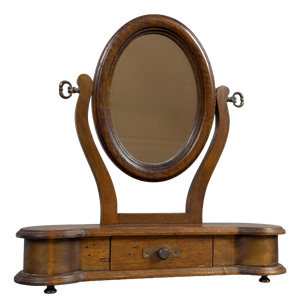 Vintage Wooden Tilting Table Mirror with Drawer from Ignoto, 1960s