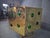 Brass & Black Glass Credenza With 24 Green Jewels Made in Italy For Sale - Image 6 of 7