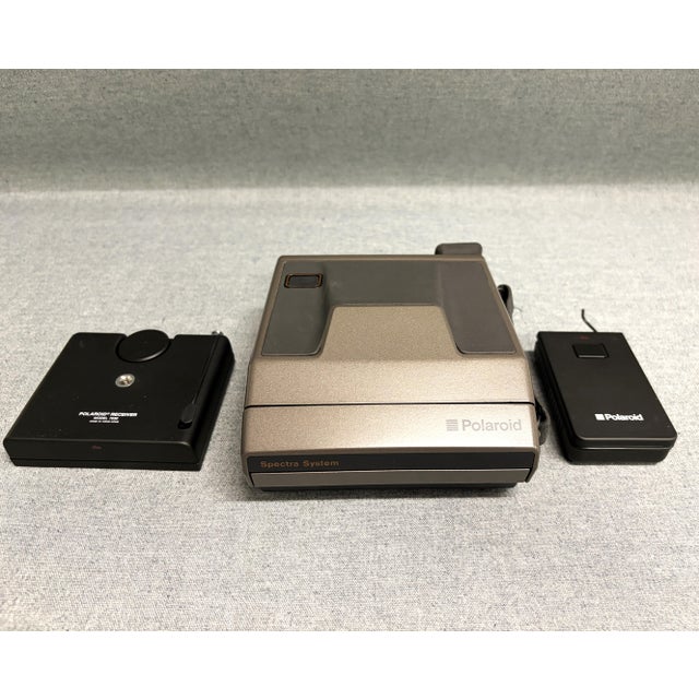 1980s Polaroid Spectra Camera With Remote and Case For Sale - Image 5 of 12