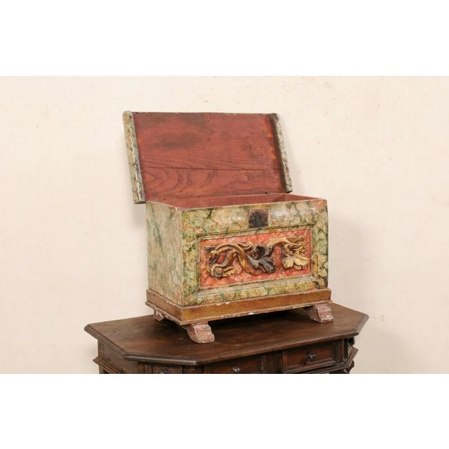 18th Century Venetian Wood Box with Original Finish For Sale - Image 11 of 12