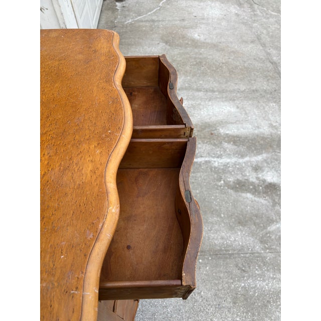 Wood Antique Queen Anne Revival Dresser Chest of Drawers | Early 1900s Colonial Revival Solid Wood Tall Bedroom Dresser Storage Furniture For Sale - Image 7 of 12