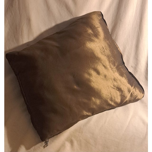 1960s 1980s Persian Style Hand Embroidered Beaded Cushion Pillow For Sale - Image 5 of 11