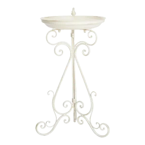 Ashlan Bird Bath - Pearl White