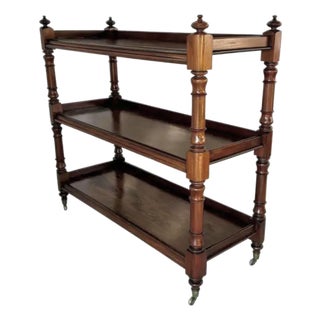 English Regency Mahogany Three Tier Etagere Trolley, 19th Century, England For Sale
