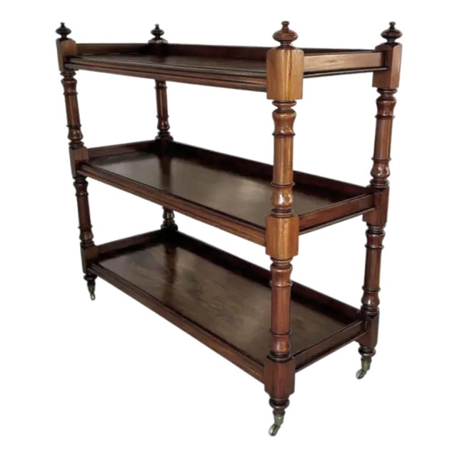 English Regency Mahogany Three Tier Etagere Trolley, 19th Century, England For Sale