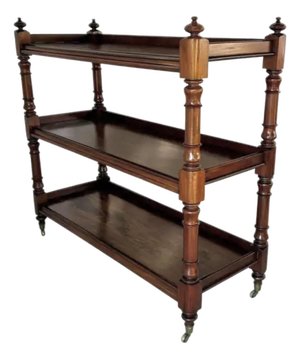 English Regency Mahogany Three Tier Etagere Trolley, 19th Century, England