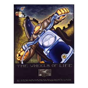 Markus Pierson "Wheels of Life" Hand Signed Limited Ed Serigraph Art, Motorcycle