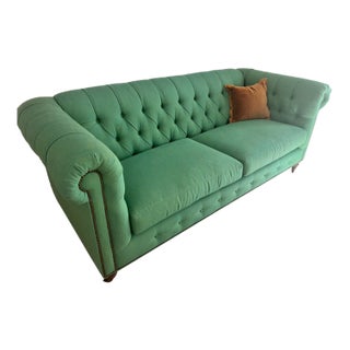 Anthropologie Lyre Chesterfield Two-Cushion Sofa For Sale