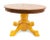 Stickley Style Yellow Painted Quarter-Sawn Oak Round Dining Table with unique painted claw feet, Late 19th/Early 20th...