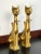 1980s Vintage 18" Brass Sitting Cat Figures / Decorative Andirons - a Pair For Sale - Image 5 of 8