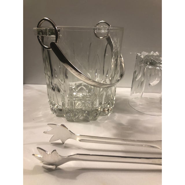 1980s Italian Cut Crystal Silver Barware Set (7 Pc) For Sale - Image 10 of 11