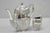 Antique James Dixon & Sons 4186 English Victorian Silver Plated Tea Service Set with Monogram- 4 Pcs. Set includes (1)...