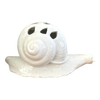 Vintage Italian Mottahedeh Porcelain Snail Vase For Sale