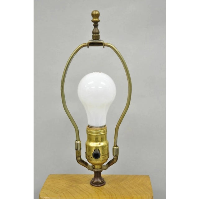 Vintage J. Warner Prins Tile Mid Century Modern Cerused Wood Small Table Lamp For Sale In Philadelphia - Image 6 of 12